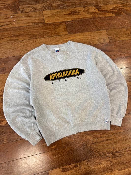 90s Appalachian State Russell Grey Crew (M)