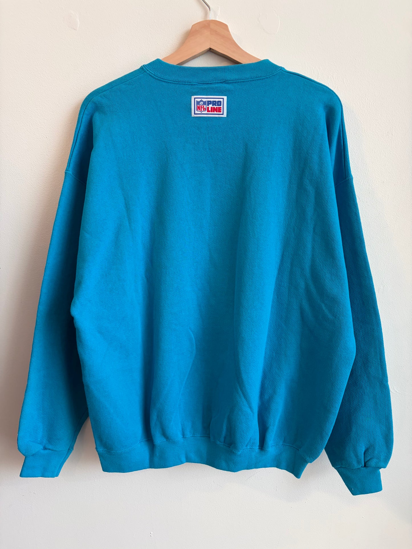 90s Carolina Panthers Logo Athletic Blue Crewneck (L)