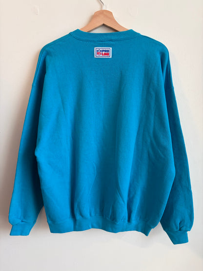 90s Carolina Panthers Logo Athletic Blue Crewneck (L)