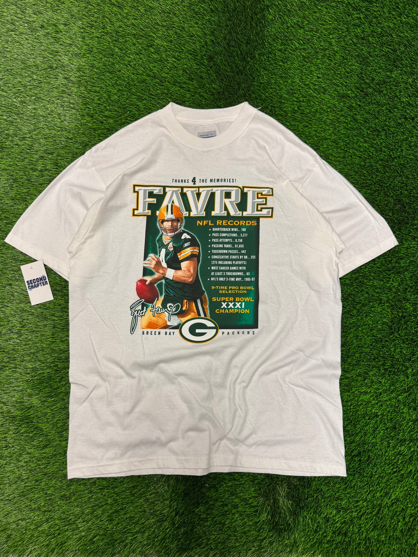Green Bay Packers Brett Favre Tribute Reebok Tee (L)