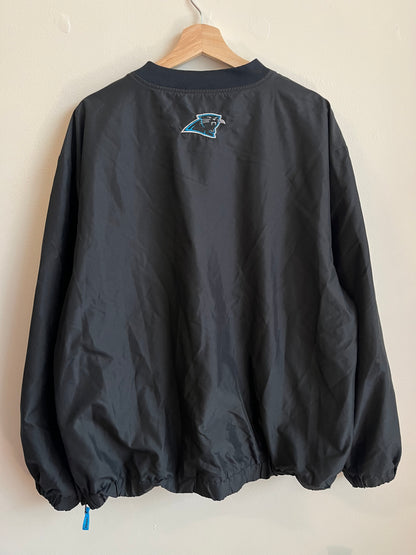 00s Carolina Panthers Cat Scratch Black Windbreaker (XL)