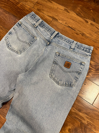 2014 Carhartt Faded Light Wash Blue Jeans (36 x 32)