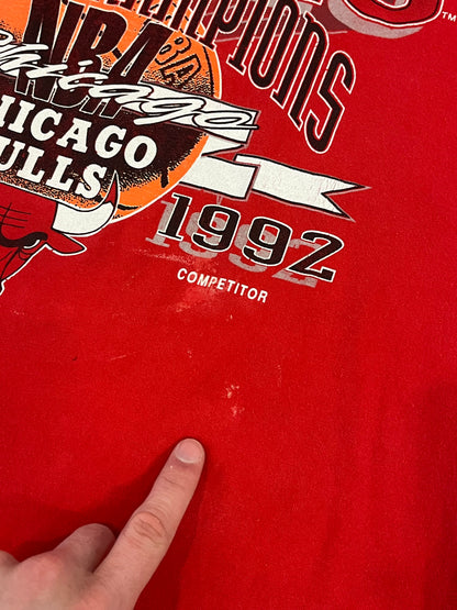 1992 Chicago Bulls Competitor World Champions Graphic NBA Tee (XL)