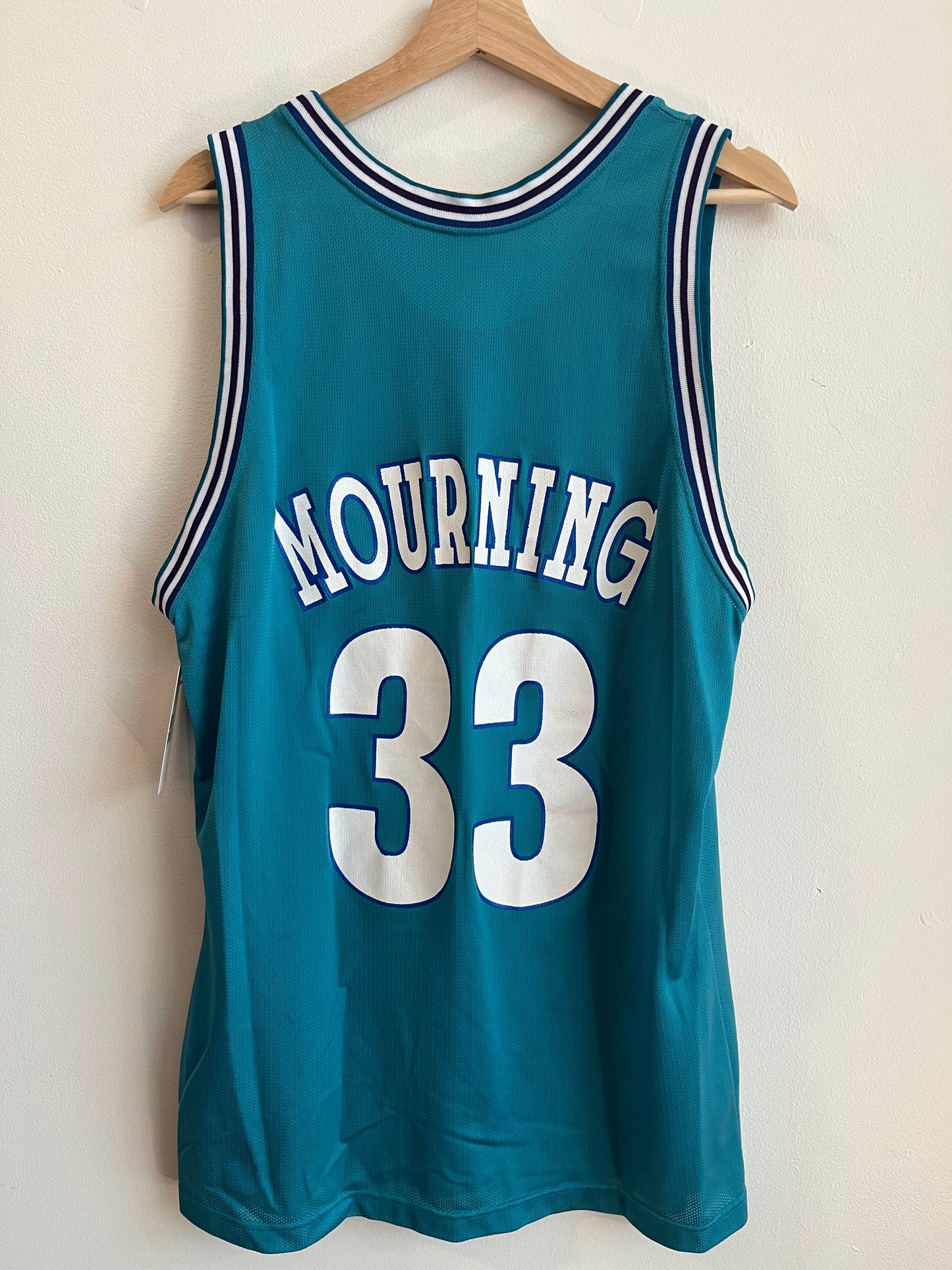 1990s Charlotte Hornets Alanzo Mourning Champion Jersey (M)