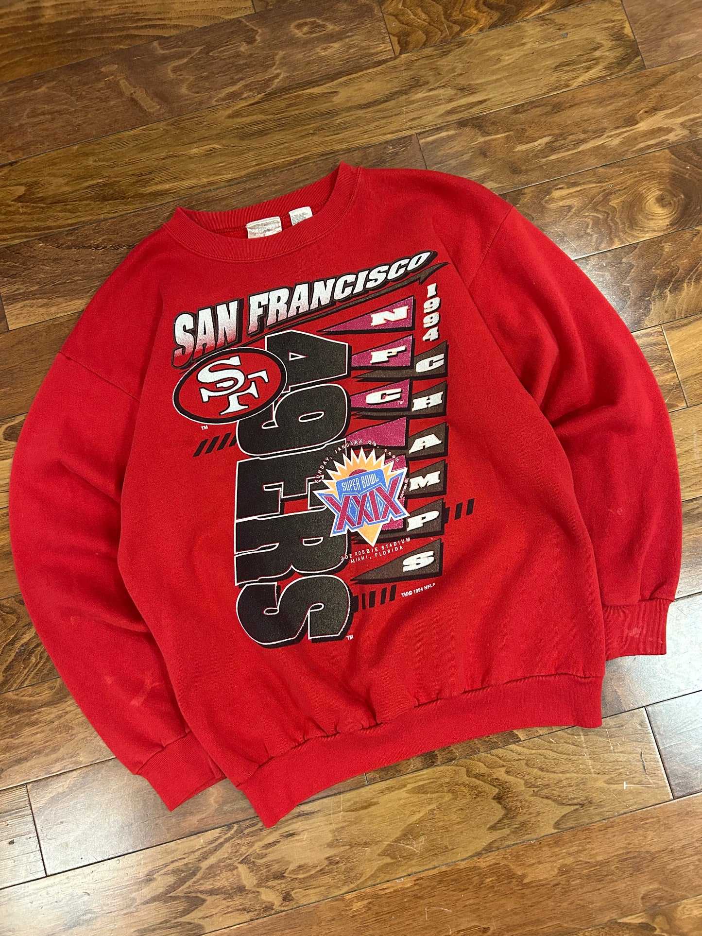 1994 San Francisco 49ers Super Bowl Vintage NFL Crewneck (L)