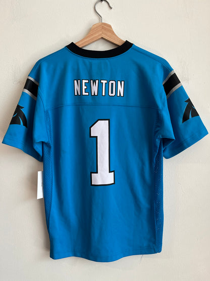 2015 Carolina Panthers Cam Newton Team Apparel Blue Jersey (Youth L)