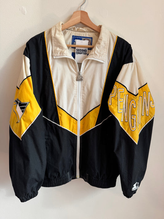 90s Pittsburgh Penguins Starter Embroidered Windbreaker (M)