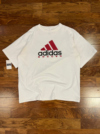 90s Adidas Soccer Front/Back Vintage Tee (XL)