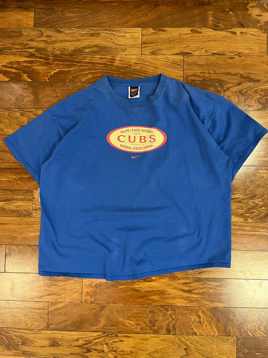 2001 Nike Chicago Cubs Blue Tee (XXL)