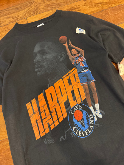 90s Cleveland Cavaliers Ron Harper Deadstock Lifelike NBA Tee (L)