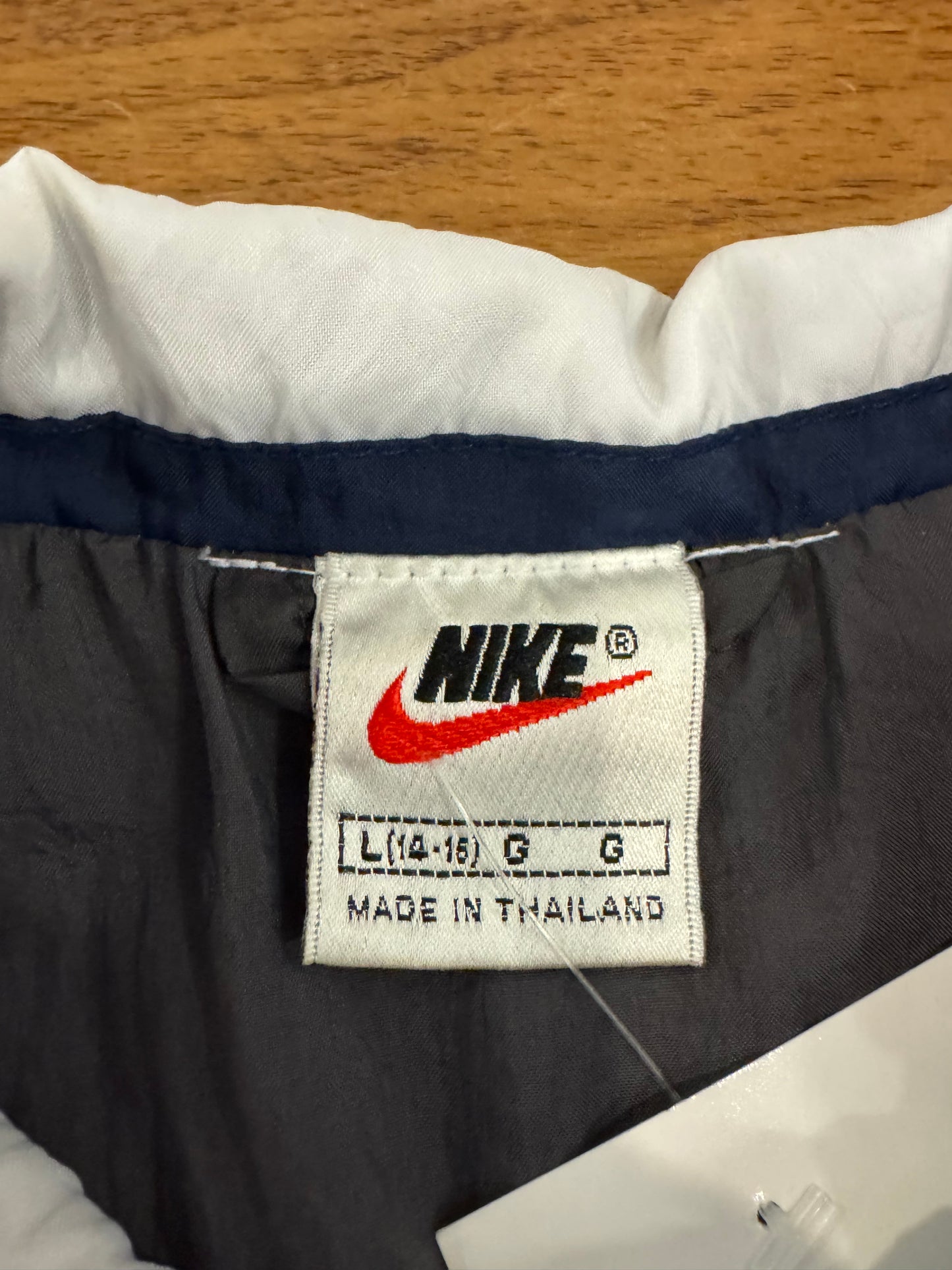 90s Nike Multi-Colored Big Swoosh Windbreaker (Youth L)