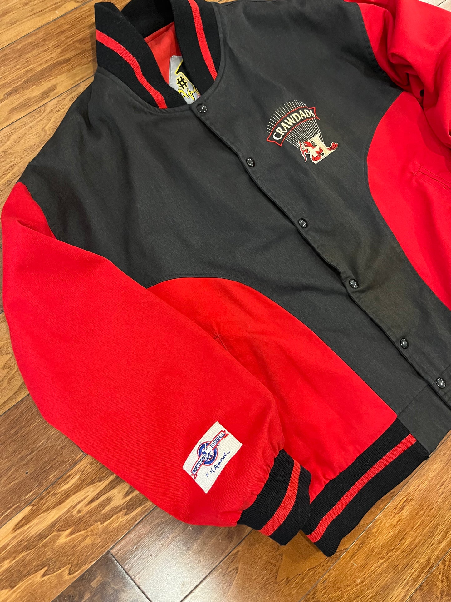 90s Hickory Crawdads Vintage MLB Letterman Jacket (XL)