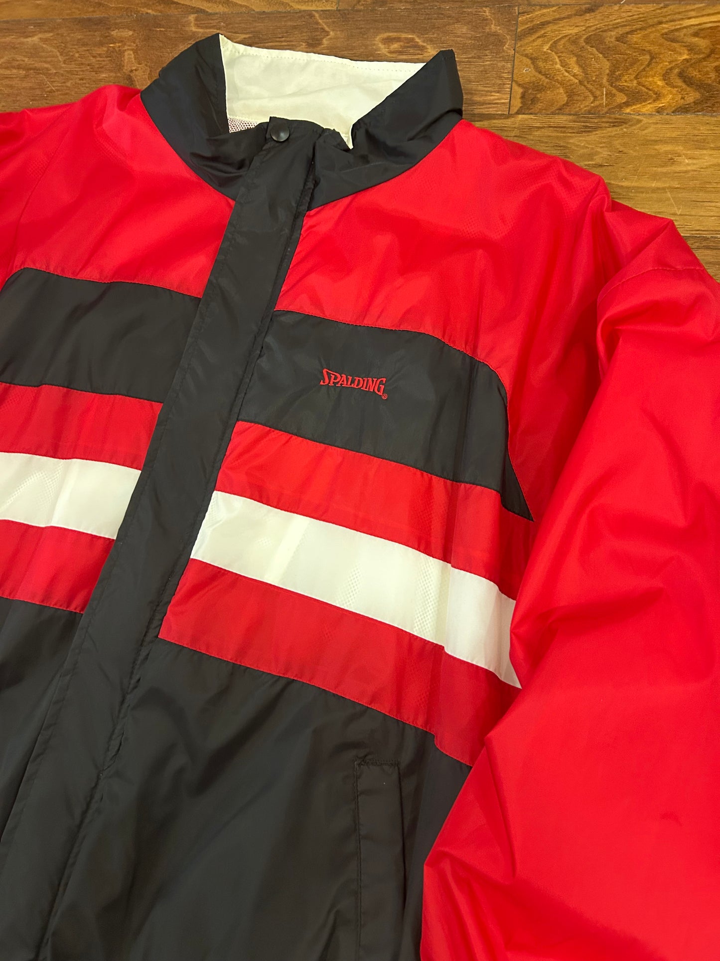 90s Spalding Vintage Striped Windbreaker (XL)