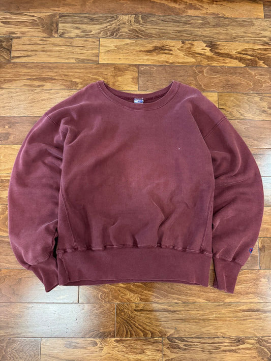 00s Champion Reverse Weave Essential Maroon Crewneck (XL)