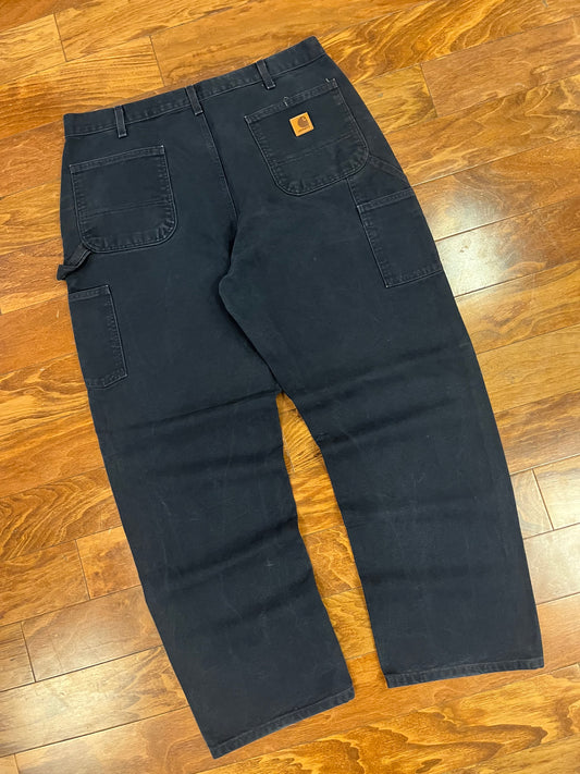 2019 Carhartt Navy Carpenter Workwear Pants (38x32)