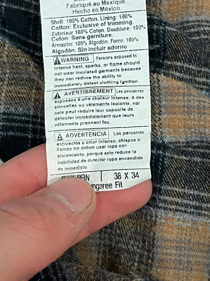 2009 Carhartt Flannel Lined Tan Pants (38 x 34)