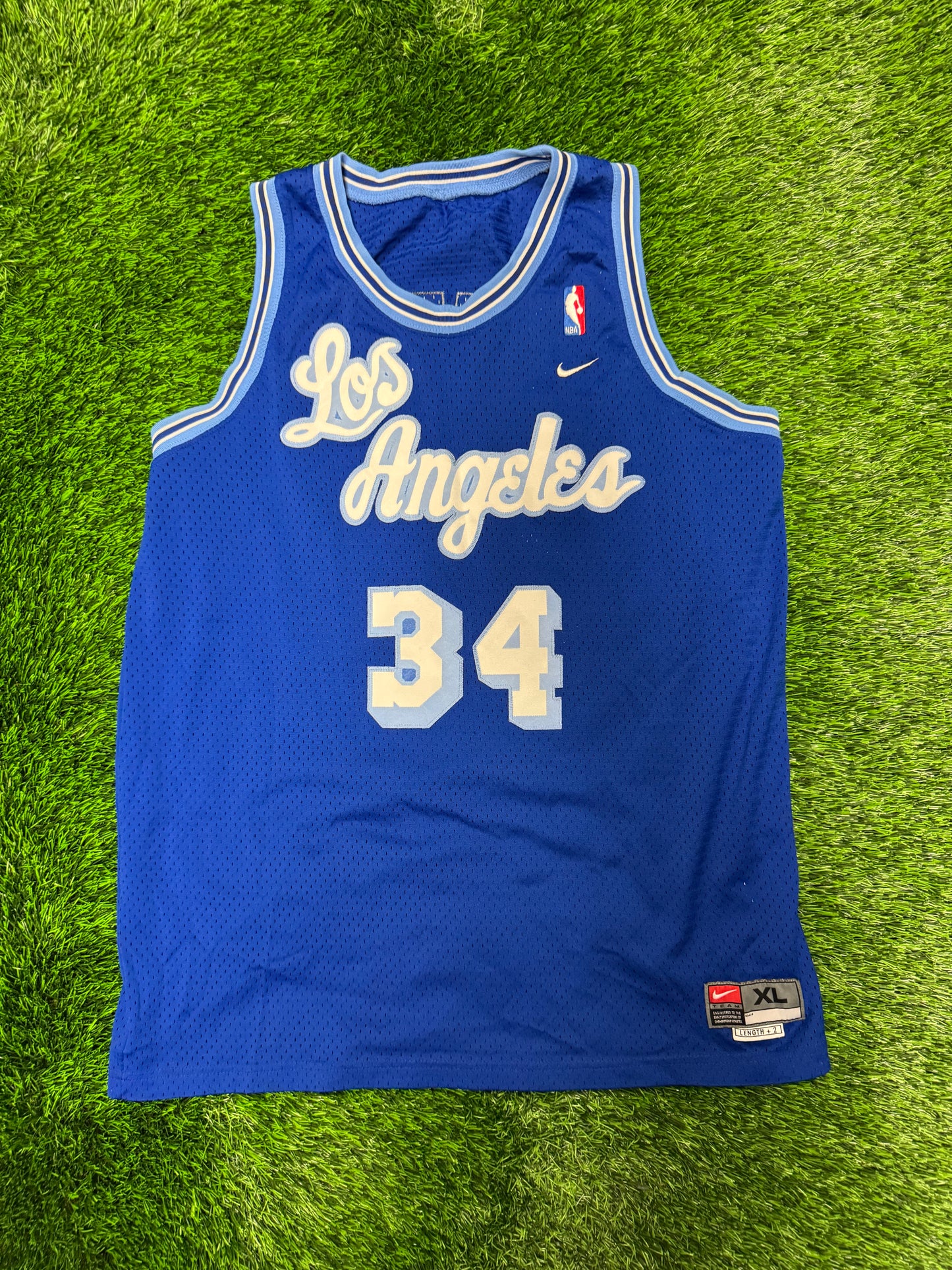 2004 Los Angeles Lakers Throwback Vintage Shaquille O'Neal #34 NBA Nike Jersey (XL)