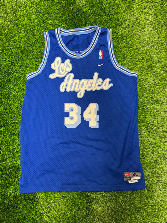 2004 Los Angeles Lakers Throwback Vintage Shaquille O'Neal #34 NBA Nike Jersey (XL)