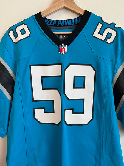 00s Carolina Panthers Luke Kuechly Electric Blue Jersey (M)
