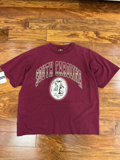 90s USC South Carolina Gamecocks Cropped Tee (XL)