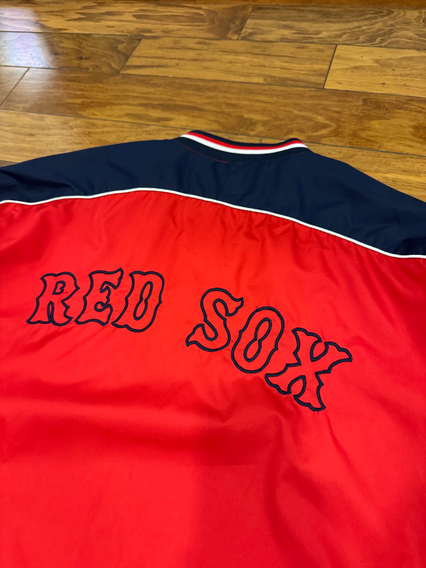 2010s Red Sox Majestic Spell Out Vintage Windbreaker (XL)