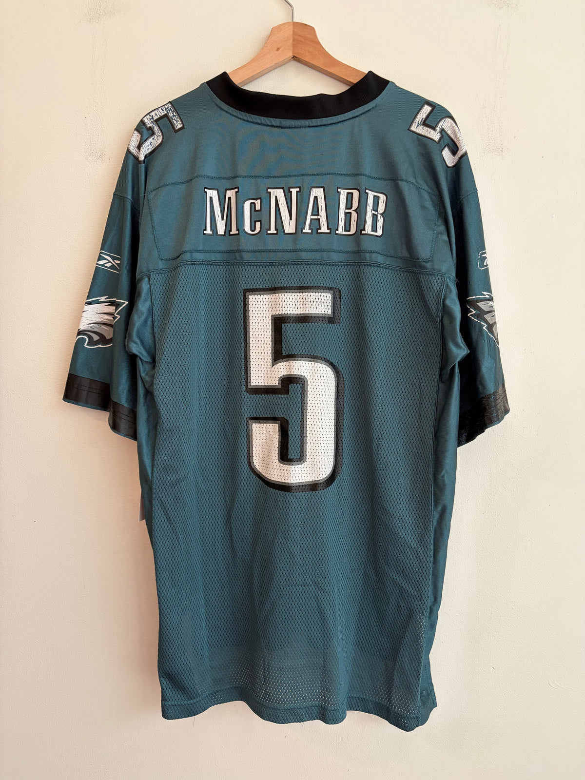 00s Philadelphia Eagles Donovan McNabb Cracked Reebok Jersey (M)
