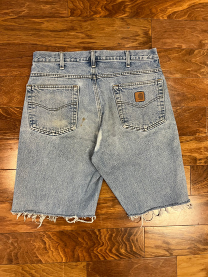 2021 Light Wash Carhartt Shorts (33)