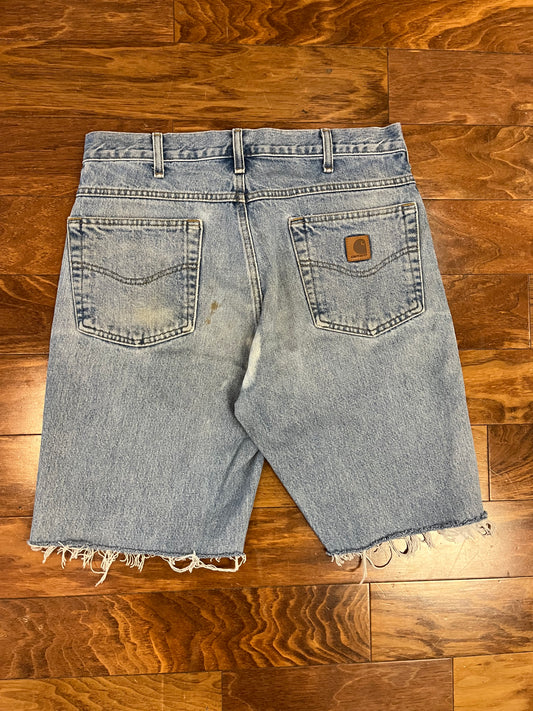 2021 Light Wash Carhartt Shorts (33)
