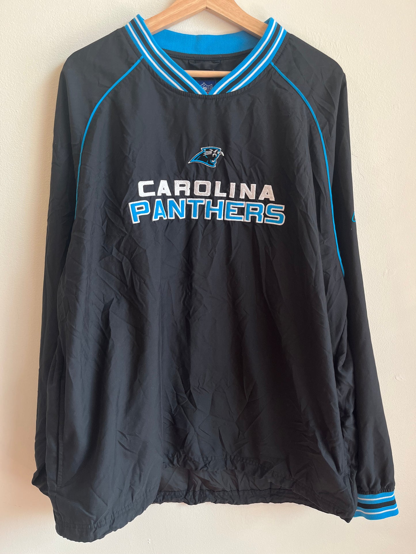00s Carolina Panthers Reebok NFL Embroidered Windbreaker (L)