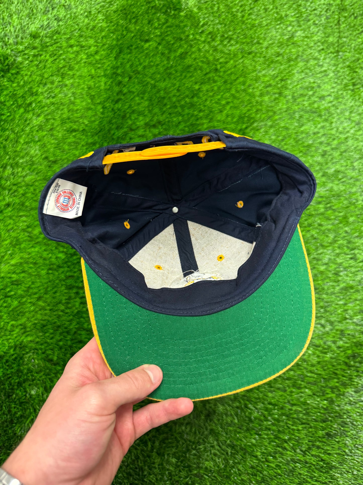 90s Georgia Tech University Spell Out Vintage Snapback Hat (OS)
