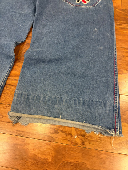 00s Kikwear Vintage Distressed Baggy Jeans (34 x 29)