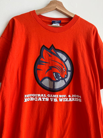 2004 Charlotte Bobcats Logo ReebokOrange Tee v Wizards (XL)