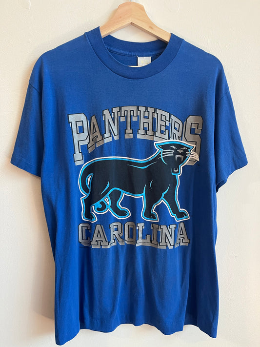 1993 Carolina Panthers Cat Dark Blue Tee (XL)