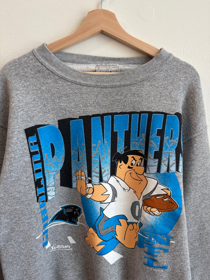 1993 Carolina Panthers Vintage Fred Flintstones Crewneck (L)