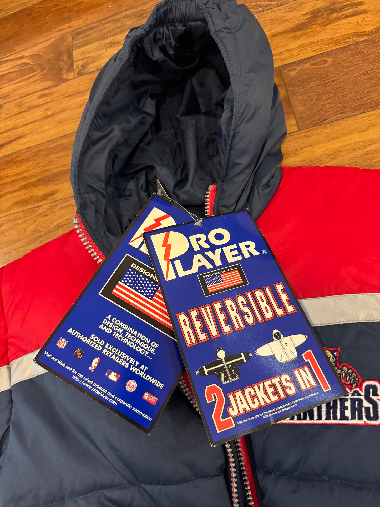 90s Florida Panthers Deadstock Puffer Jacket (Youth M)