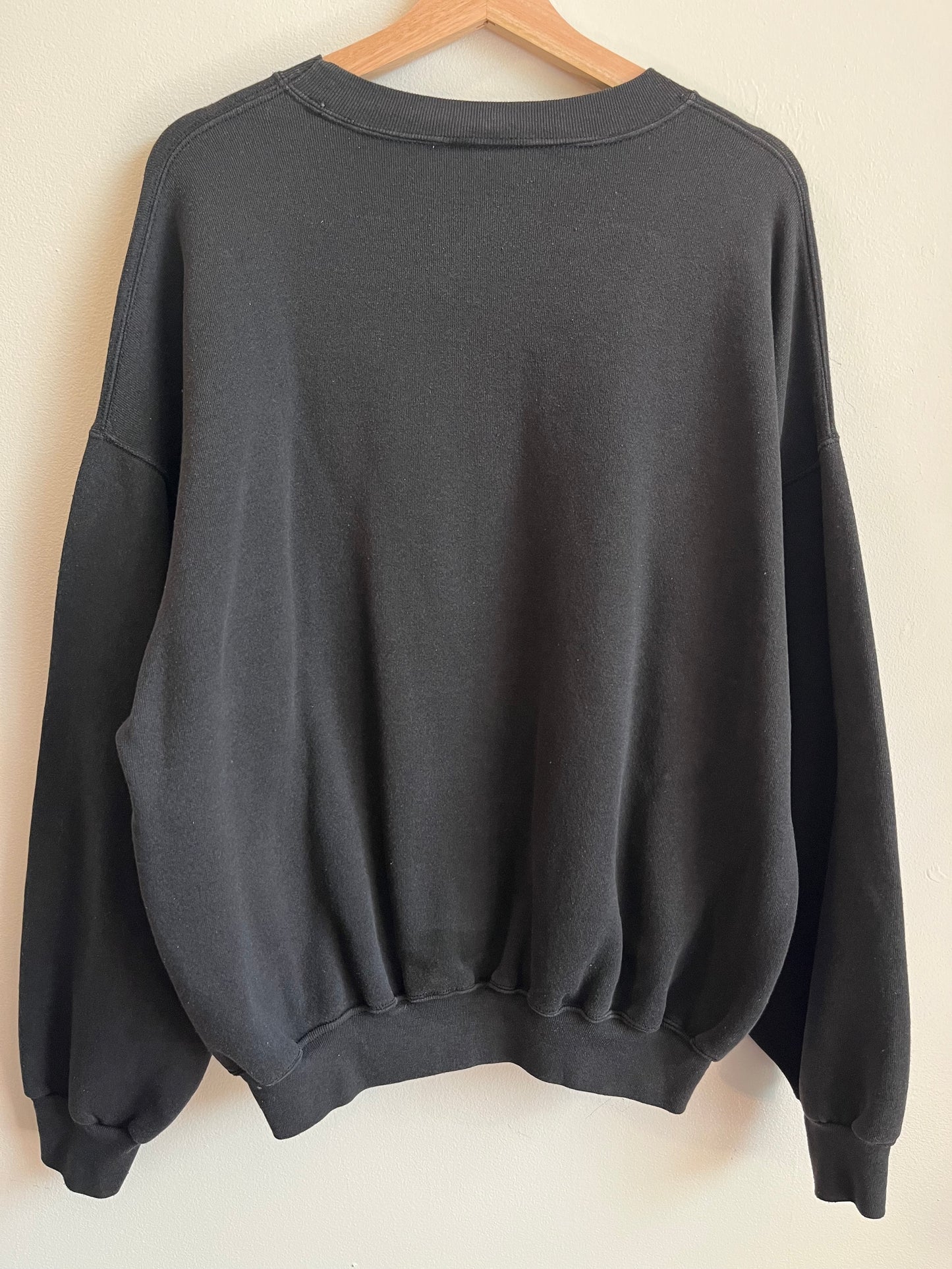 90s Carolina Panthers Embroidered Black Crewneck (L)
