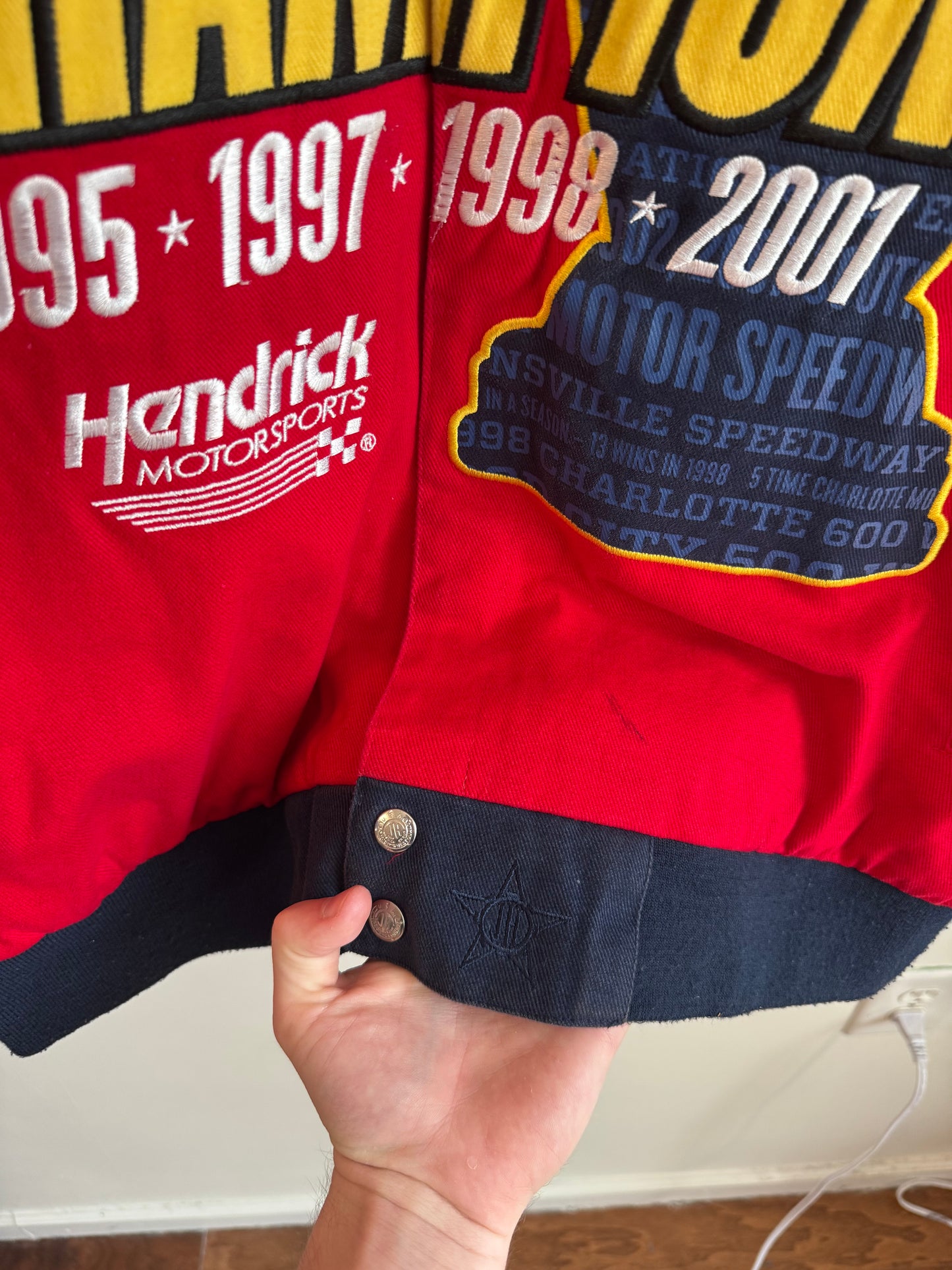 2001 Jeff Gordon Nascar 4x Champion Flames Jacket (L)