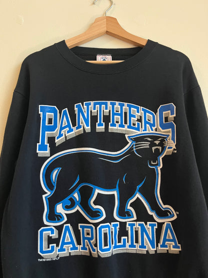 1993 Carolina Panthers Cat NFL Black Crewneck (L)