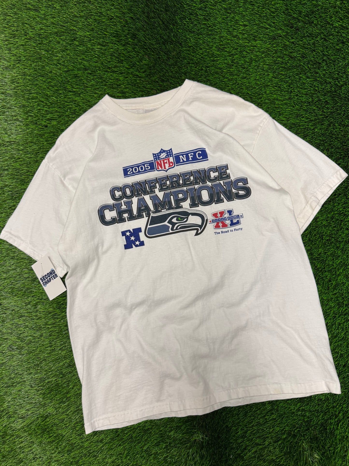 2005 Seattle Seahawks NFC Conference Champs Tee (L)