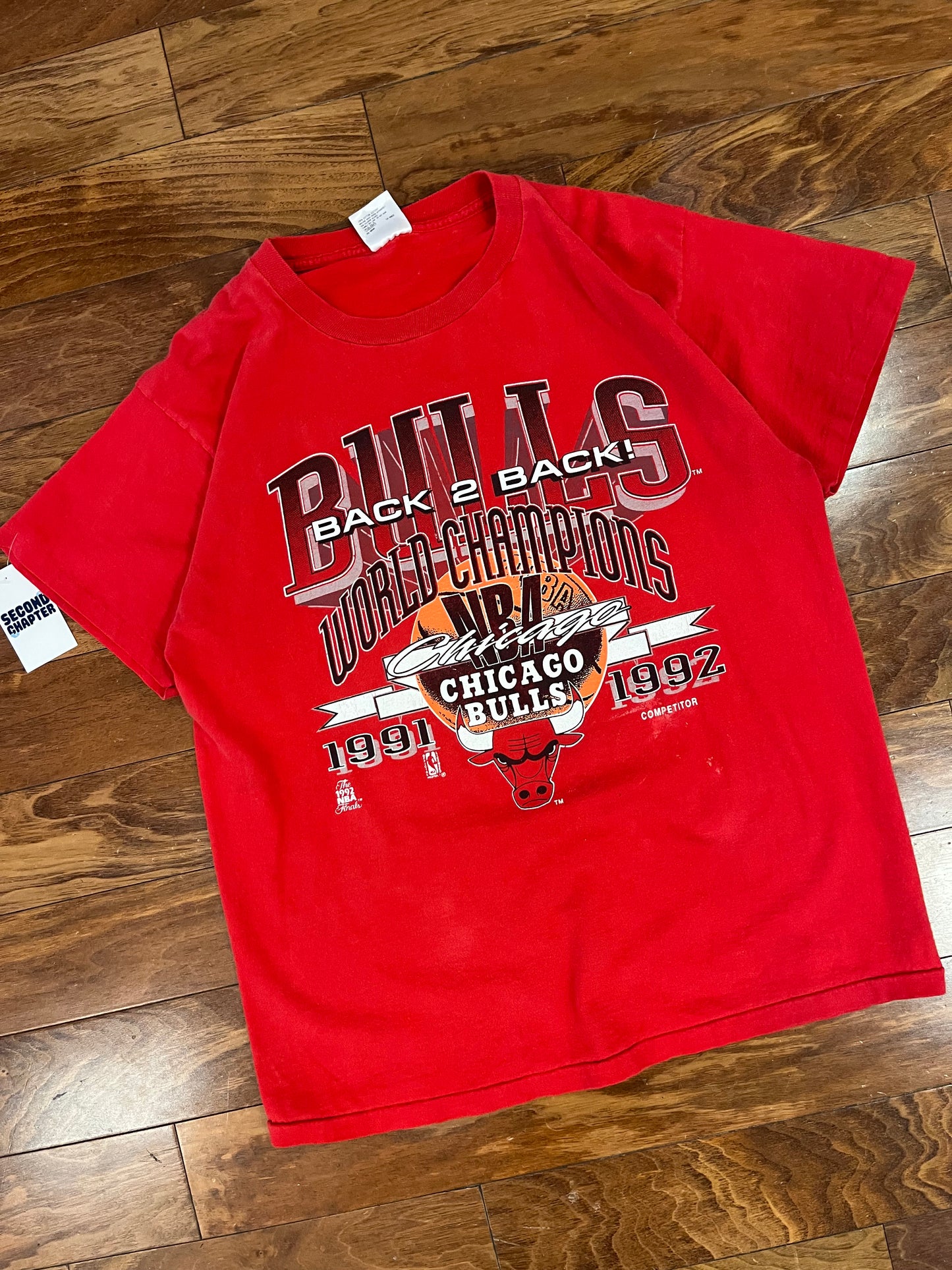 1992 Chicago Bulls Competitor World Champions Graphic NBA Tee (XL)