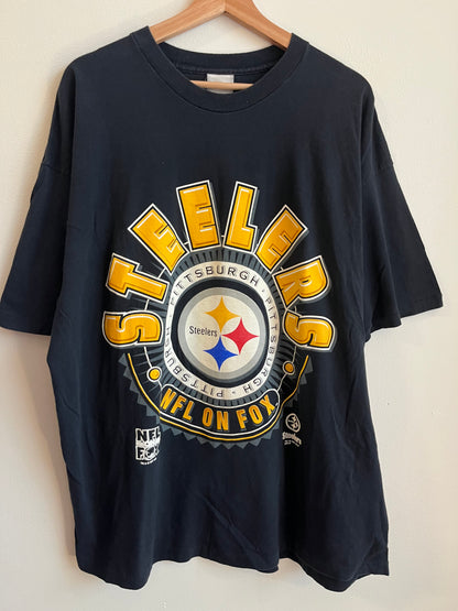 1997 Pittsburgh Steelers NFL On Fox Graphic Tee (XL)