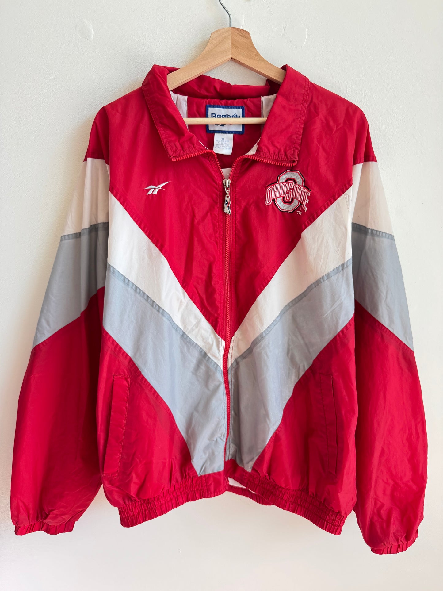 90s Ohio State (OSU) Vintage Reebok Windbreaker (XL)