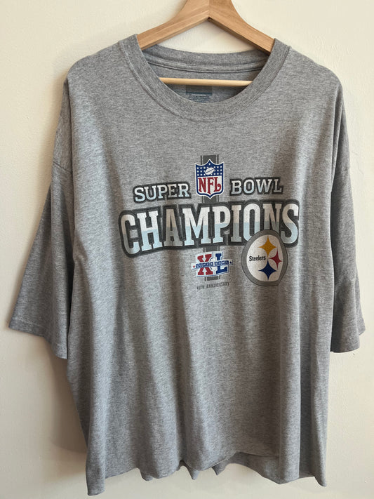 2007 Pittsburgh Steelers Super Bowl Cropped Tee (XXL)
