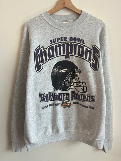 2001 Baltimore Ravens Super Bowl Champions Crewneck (XL)