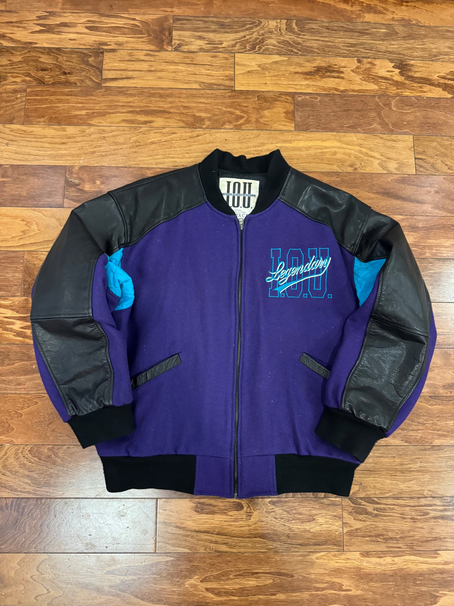 90s I.O.U Legendary Hornets Colored Vintage Jacket (L)