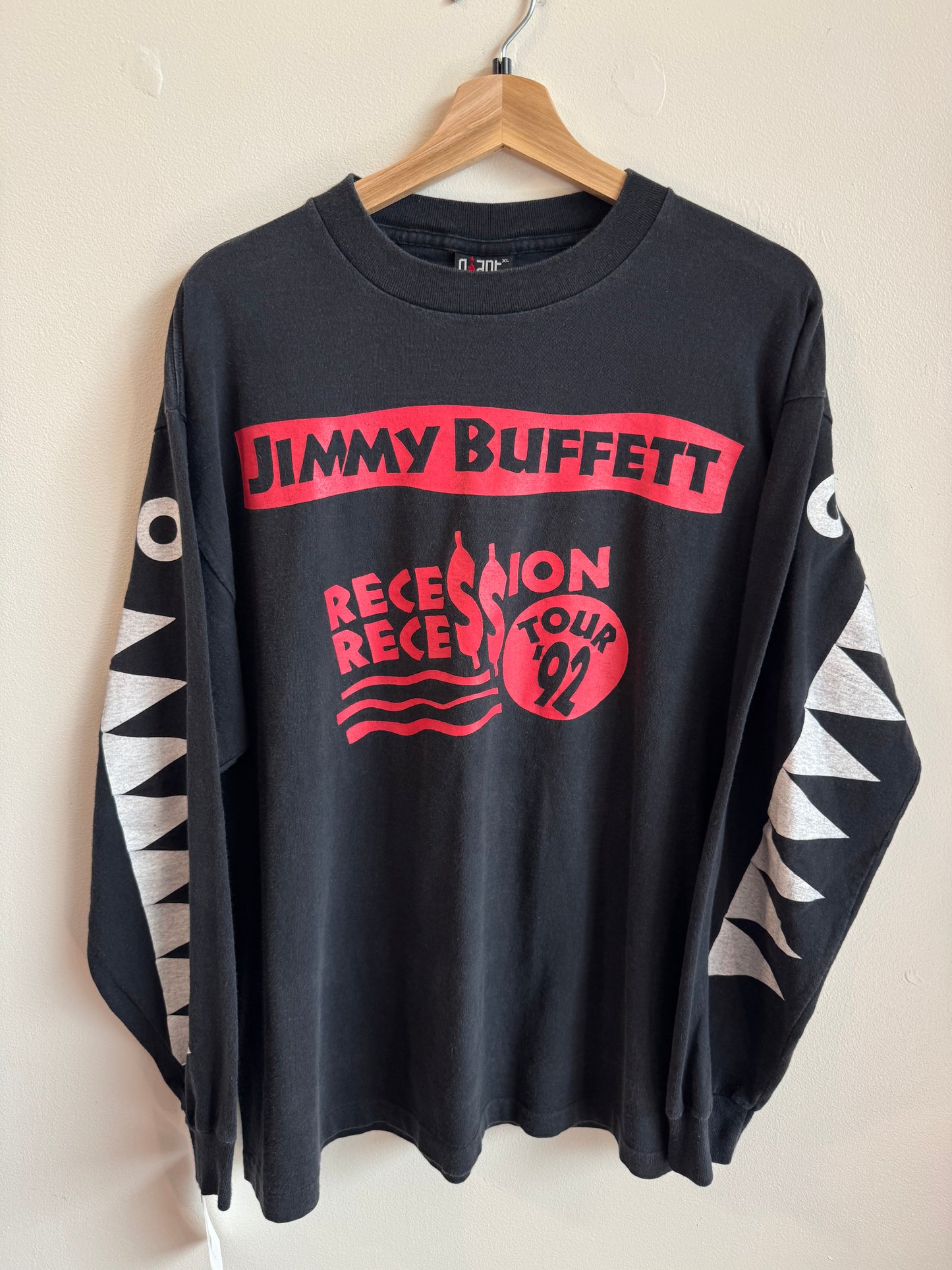 1992 Jimmy Buffet Recession Recess Tour Music Long-Sleeve Shirt (XL)