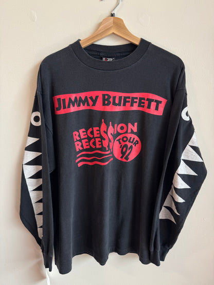 1992 Jimmy Buffet Recession Recess Tour Music Long-Sleeve Shirt (XL)