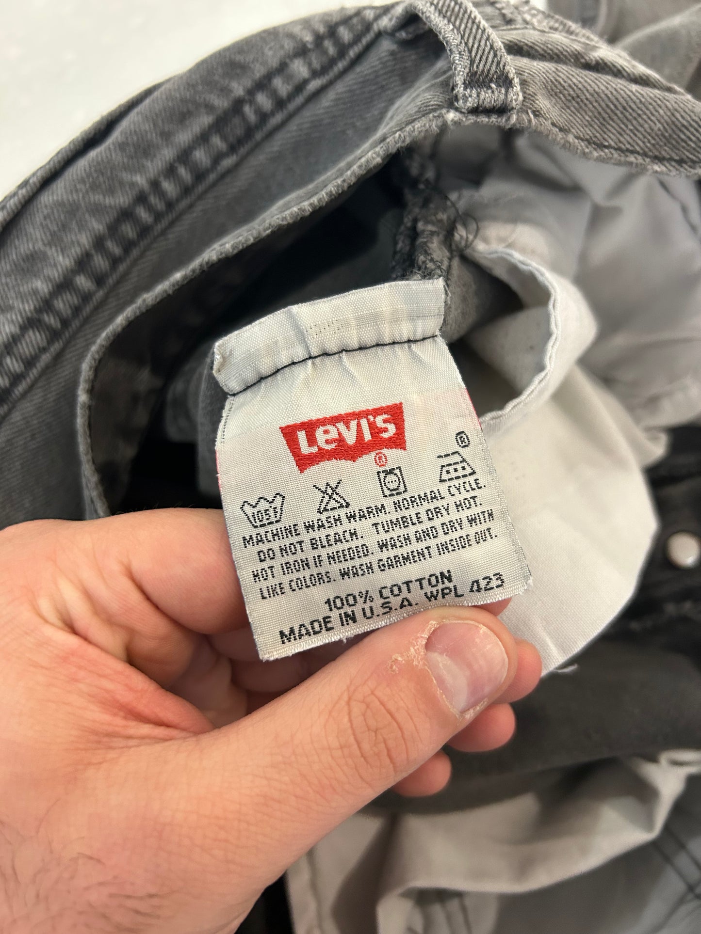 1994 Levi's 501 Vintage Faded Black Jeans (31 x 32)