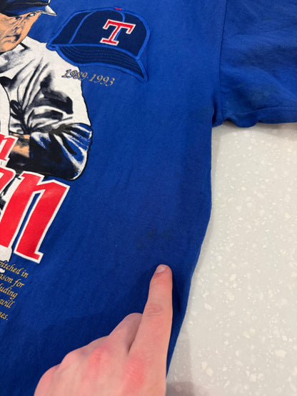 1993 Nolan Ryan Texas Rangers Retirement Nutmeg Tee (XL)