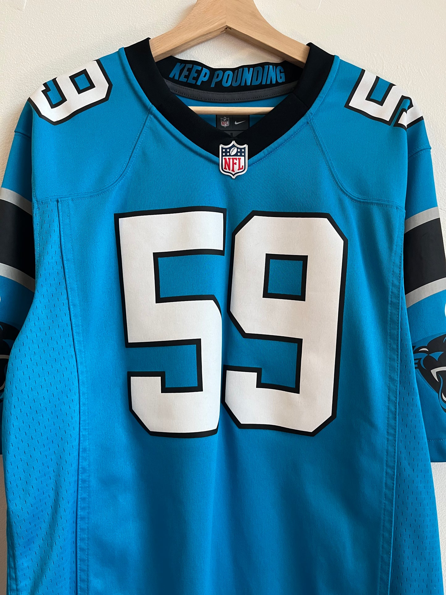 2016 Carolina Panthers Luke Kuechly #59 Blue Nike Jersey (L)